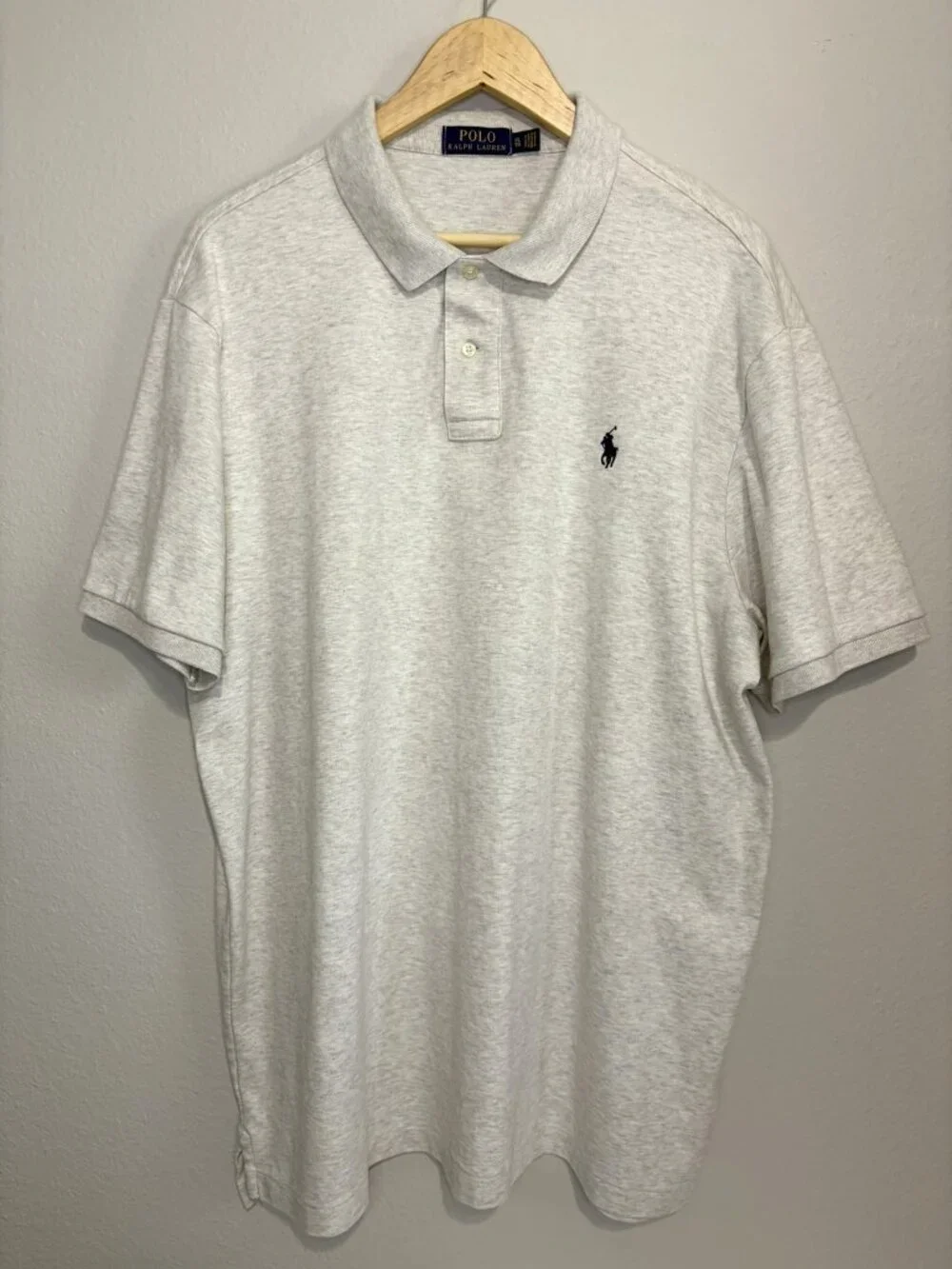 Polo Ralph Lauren Polo Shirt Men’s XL Gray Heather 100% Cotton Classic Fit Golf
